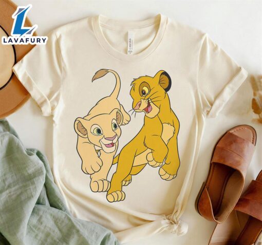 Disney Lion King Simba And Nala Playful Portrait T-Shirt