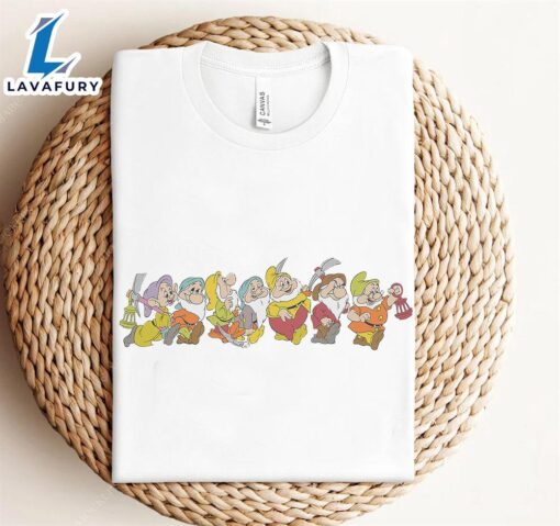 Disney Snow White And The Seven Dwarfs Marching In Line T-Shirt