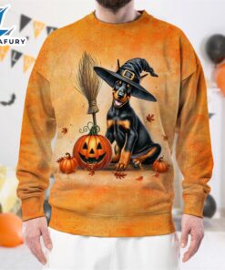 Doberman Pinscher Dog In Spooky…