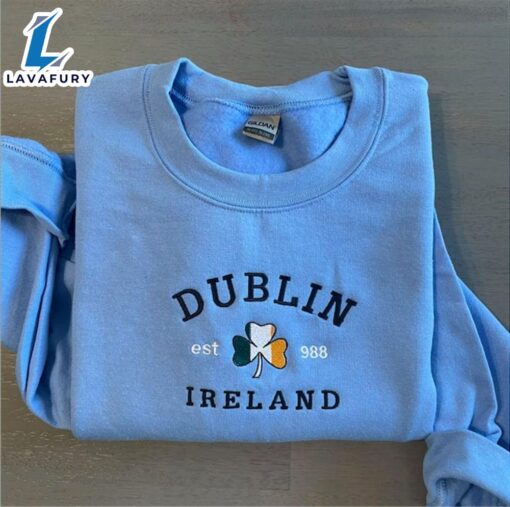 Merry Christmas  Dublin Ireland Embroidered Sweatshirt Gift Christmas