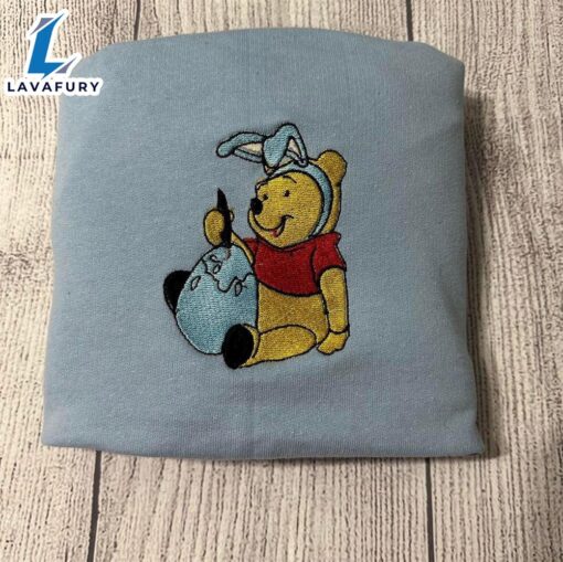 Merry Christmas  Easter Winnie The Pooh Embroidered Sweatshirt Gift Christmas