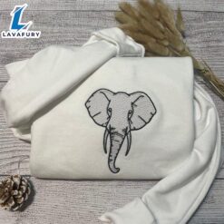 Merry Christmas Elephant Embroidered Sweatshirt…