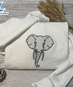 Merry Christmas Elephant Embroidered Sweatshirt…