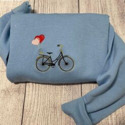 Merry Christmas Embroidered Bicycle Sweatshirt…