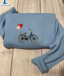 Merry Christmas Embroidered Bicycle Sweatshirt…