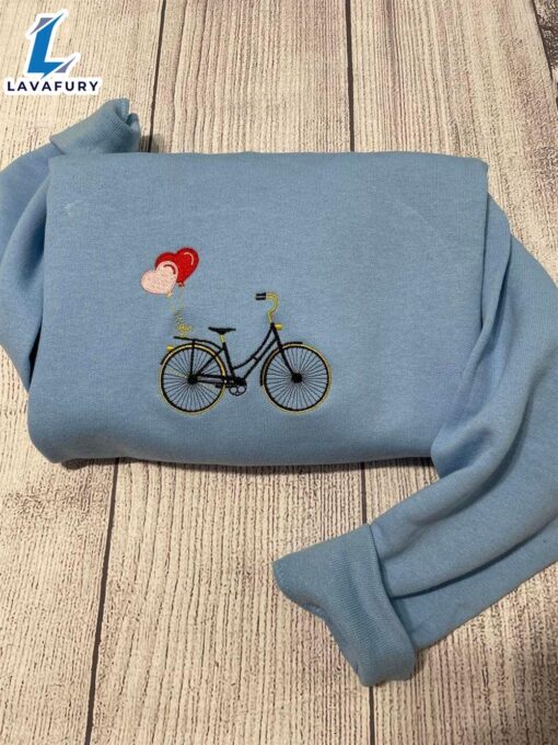 Merry Christmas  Embroidered Bicycle Sweatshirt Valentine Sweatshirt Gift Christmas