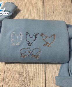 Merry Christmas Embroidered Chicken Sweatshirts…