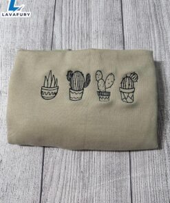 Merry Christmas Embroidered Vintage Cactus…