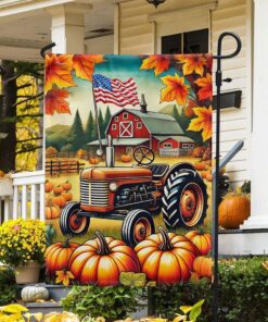 Fall Flag Fall Farm Tractor…