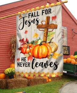 Fall Jesus Cross Flag Fall…