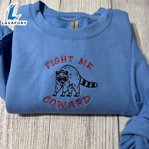 Merry Christmas  Fight Me Coward Embroidered Sweatshirt Gift Christmas