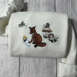 Merry Christmas Fox Forest Embroidered…