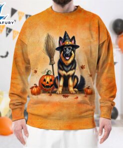 German Shepherd Dog In Spooky…