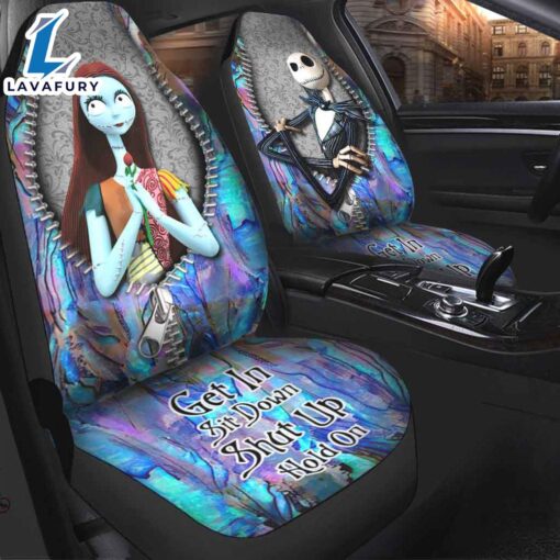 Get In Sit Down Shut Up Hold On-Nightmare Jack And Sally Seat Covers