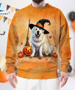 Great Pyrenees Dog In Spooky…