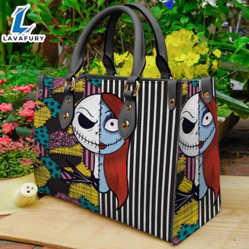 Halloween Christmas 2024 Jack Skellington And Sally Women 3D Leather Handbag Print