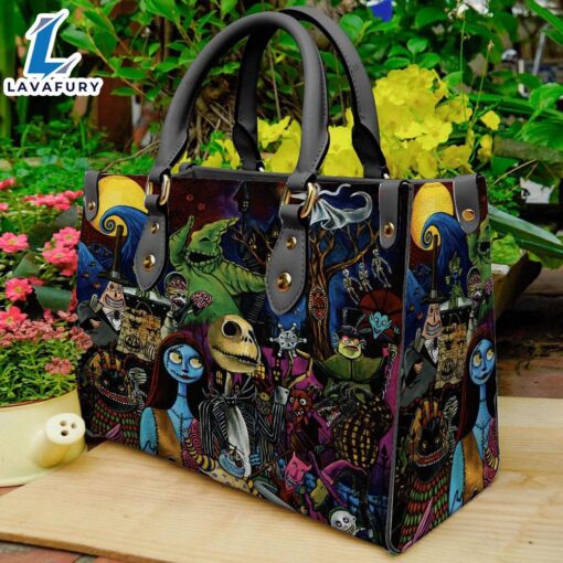 Halloween Christmas 2024 Jack Skellington Cartoon Women 3D Leather Handbag Printed