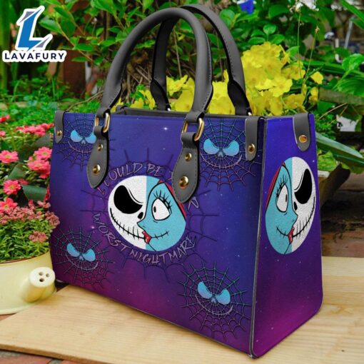 Halloween Christmas 2024 Jack Skellington I Could Be Your Worst Nightmare Women 3D Leather Handbag Printed