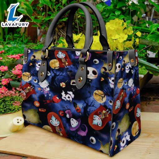 Halloween Christmas 2024 Jack Skellington Pattern Women 3D Leather Handbag Print