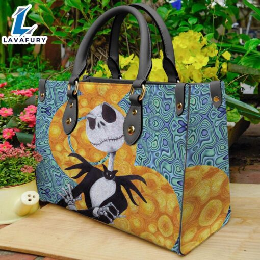 Halloween Christmas 2024 Jack Skellington Women Leather Handbag Print 3D