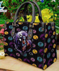 Halloween Christmas 2024 Jack Skellington WomenLeather Handbag Print