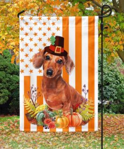 Halloween Dachshund American Flag Happy…