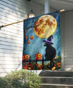 Halloween Witchy Black Cat Flag,…