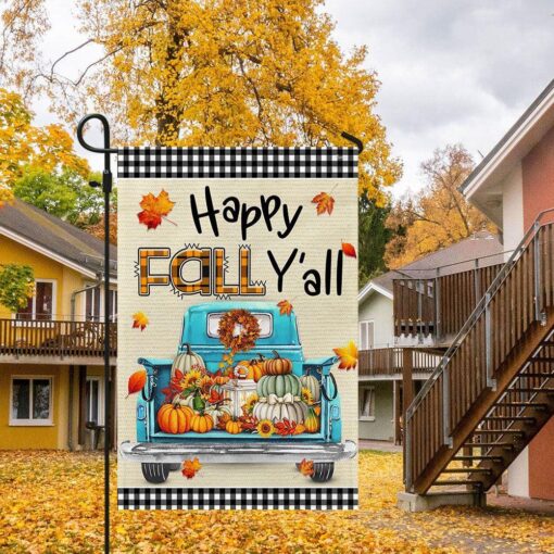 Happy Fall Y’all Flag, Halloween Garden Flags