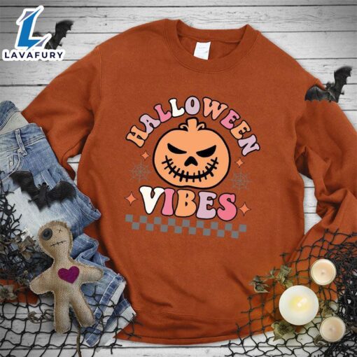 Happy Hallothanksmas Gift Funny Halloween Vibes Colored Edition Sweatshirt