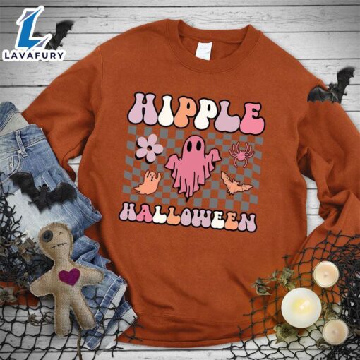 Happy Hallothanksmas Gift Funny Hipple Halloween Colored Edition Sweatshirt