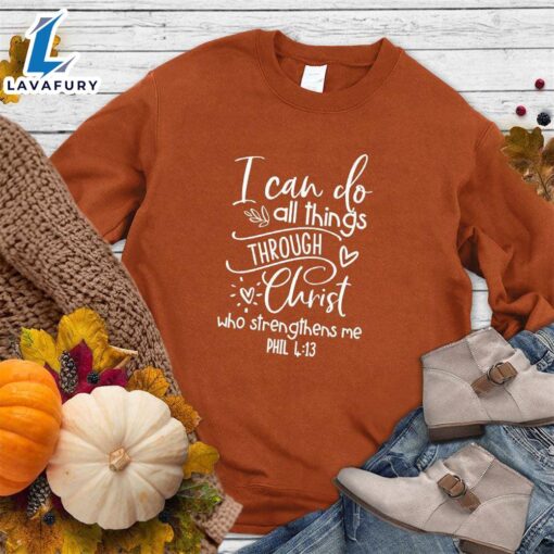 Happy Hallothanksmas Gift Funny I Can Do All Things Sweatshirt