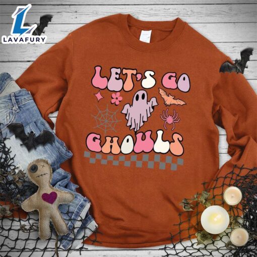 Happy Hallothanksmas Gift Funny Let’s Go Ghouls Colored Edition Sweatshirt