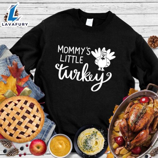 Happy Hallothanksmas Gift Funny Mommy’s Little Turkey Sweatshirt