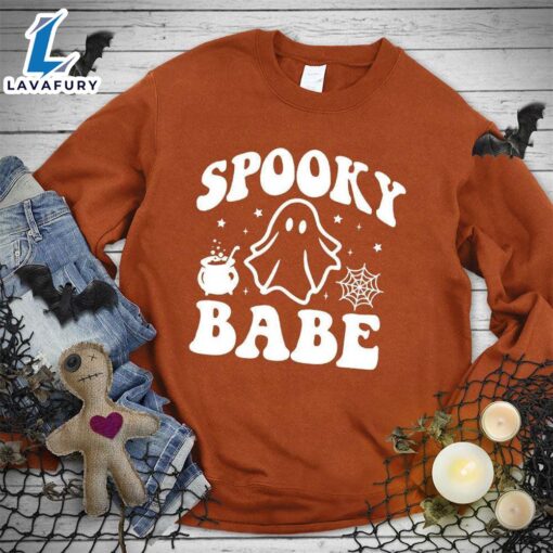 Happy Hallothanksmas Gift Funny Spooky Babe Sweatshirt