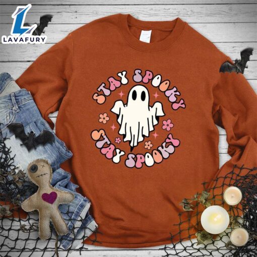 Happy Hallothanksmas Gift Funny Stay Spooky Colored Edition Sweatshirt