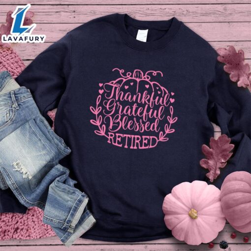 Happy Hallothanksmas Gift Funny Thankful Grateful Blessed Retired Sweatshirt Pink Edition