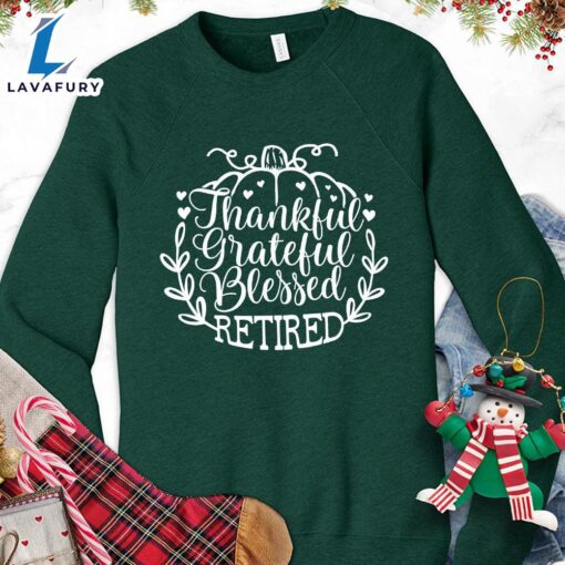 Happy Hallothanksmas Gift Funny Thankful Grateful Blessed Retired Sweatshirt