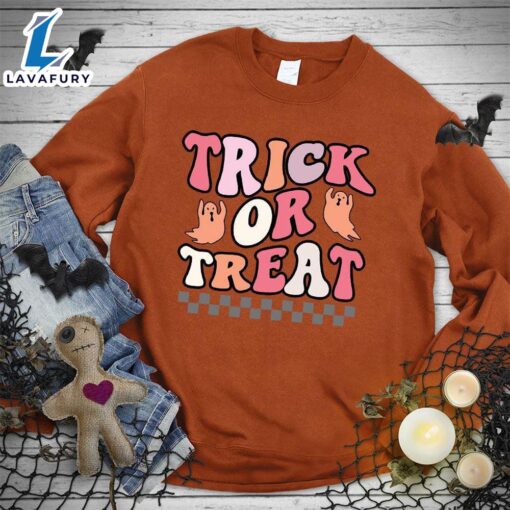 Happy Hallothanksmas Gift Funny Trick Or Treat Colored Edition Sweatshirt