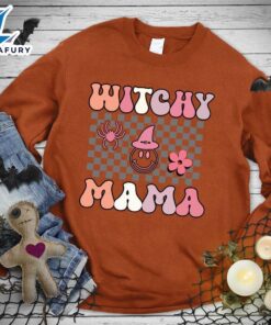 Happy Hallothanksmas Gift Funny Witchy Mama Colored Edition Sweatshirt