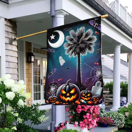 Happy Halloween South Carolina Flag, Halloween Garden Flags