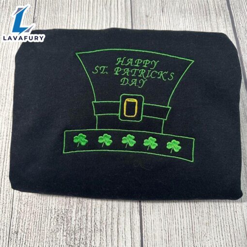 Merry Christmas  Happy St. Patrick Day Embroidered Sweatshirt Gift Christmas