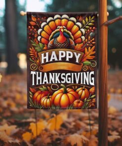 Happy Thanksgiving Day Turkey Flag,…