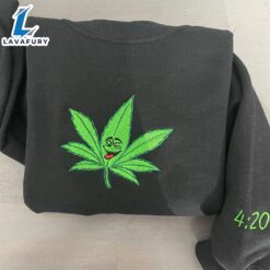 Merry Christmas Happy Weed Embroidered…