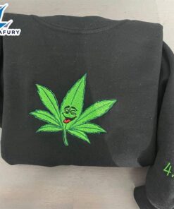 Merry Christmas Happy Weed Embroidered…