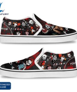 HF Horror Movie Slip On Shoes Custom Name