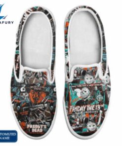 HF Horror Movie Slip On Shoes Customized Name