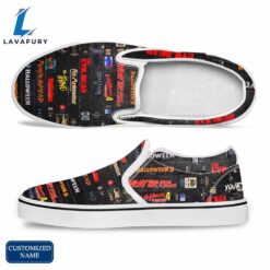 Horror Movie Slip On Shoes - Customized Name