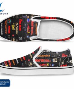 Horror Movie Slip On Shoes - Customized Name