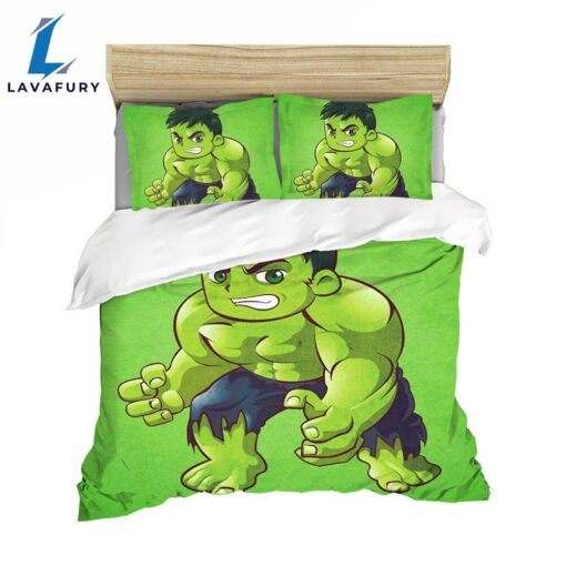 Hulk Cartoon 3D Bedding Sets Boy Avenger Alliance Character