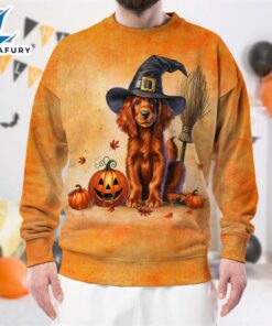 Irish Setter Dog In Spooky…